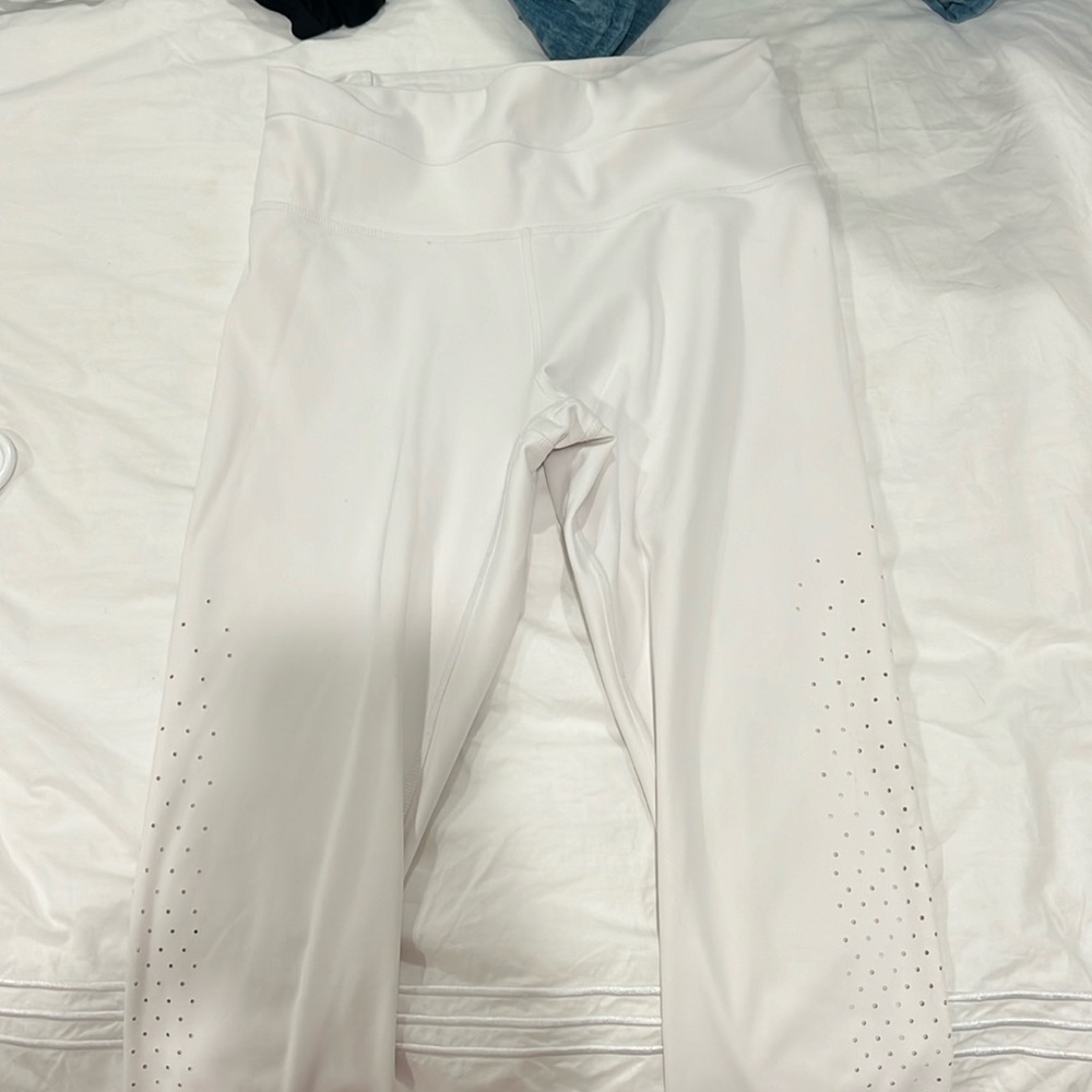 white athleta leggings